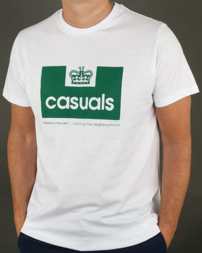 Weekend Offender Casuals T-Shirt Weiß/Grün