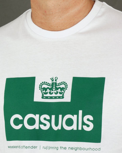 Weekend Offender Casuals T-Shirt Weiß/Grün
