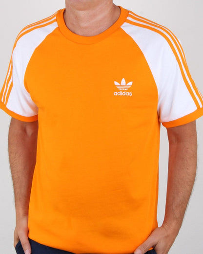 Adidas Originals 3-Streifen T-Shirt leuchtend orange