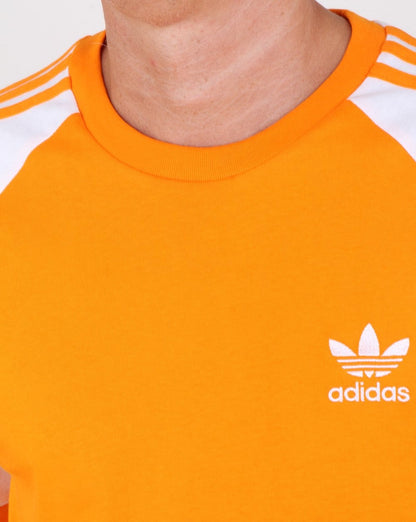 Adidas Originals 3-Streifen T-Shirt leuchtend orange