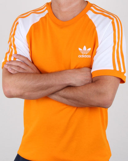 Adidas Originals 3-Streifen T-Shirt leuchtend orange