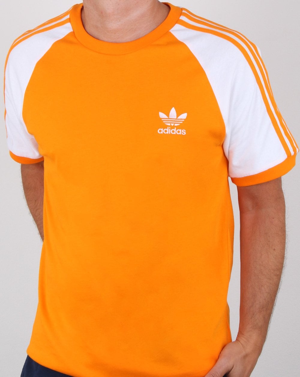 Adidas Originals 3-Streifen T-Shirt leuchtend orange