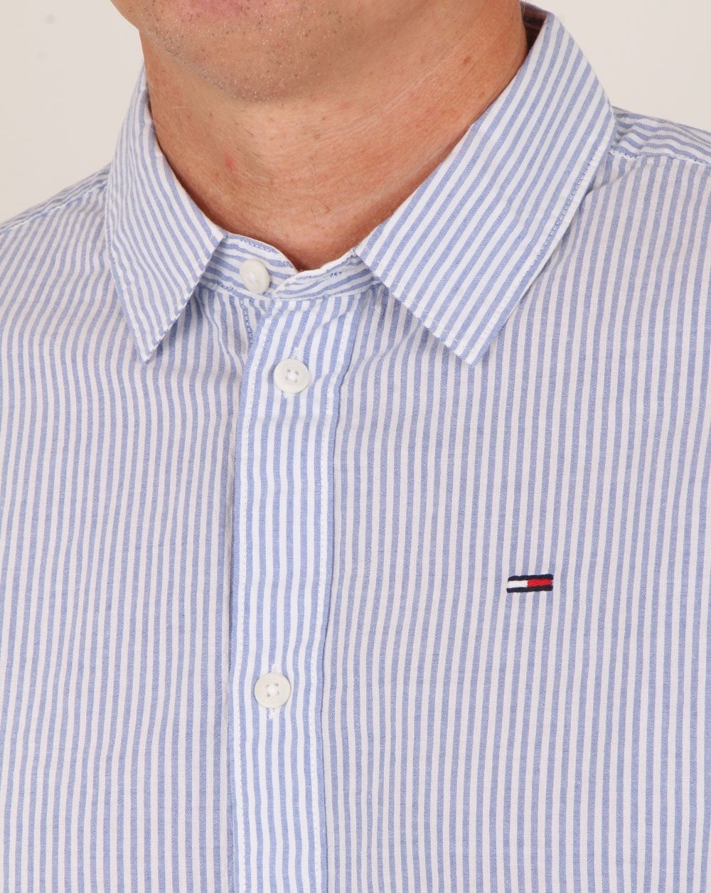 Tommy Hilfiger Essential Stripe Shirt Klassisch Weiß/Blau