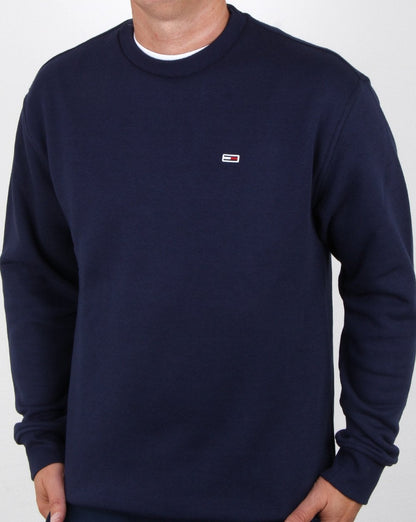 Tommy Hilfiger – Klassisches Sweatshirt mit Rundhalsausschnitt, Marineblau