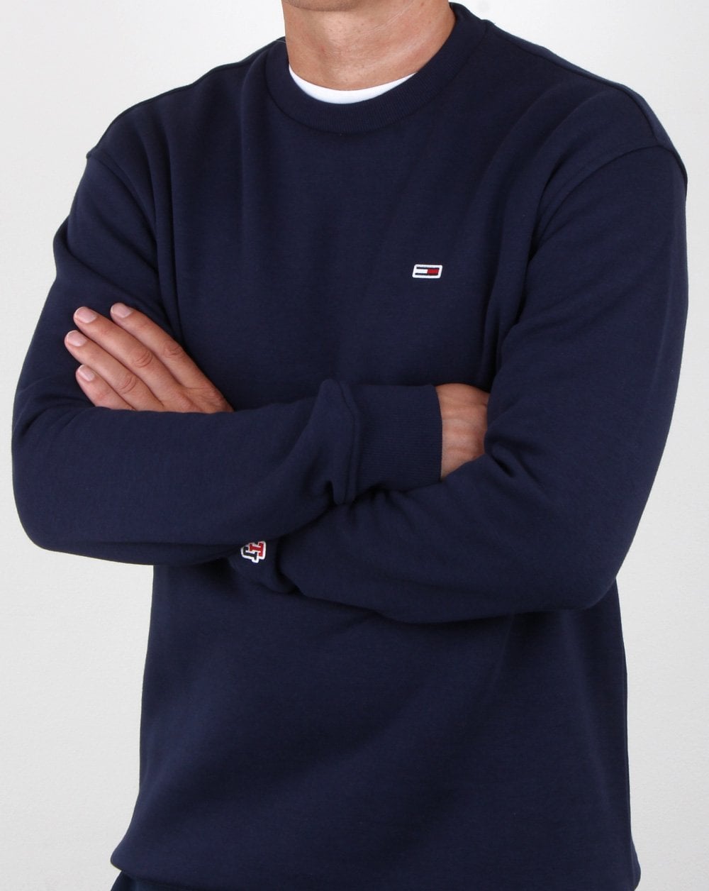Tommy Hilfiger – Klassisches Sweatshirt mit Rundhalsausschnitt, Marineblau