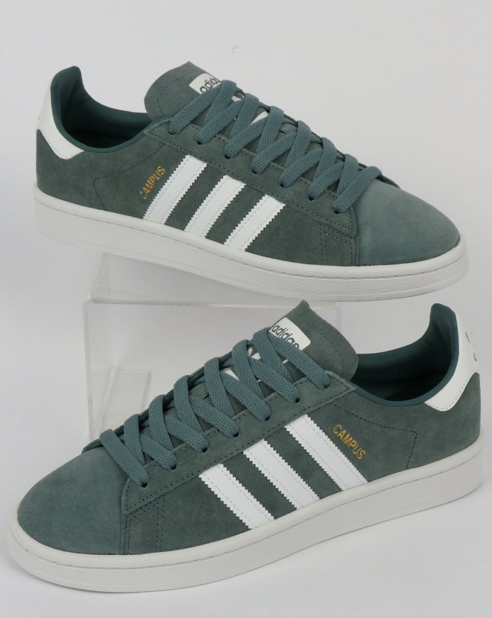 Adidas Campus Trainers Raw Green/White