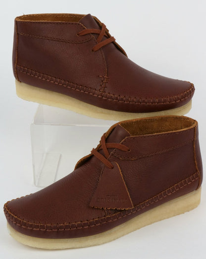 Clarks Originals – Weaver – Stiefel aus hellbraunem Leder