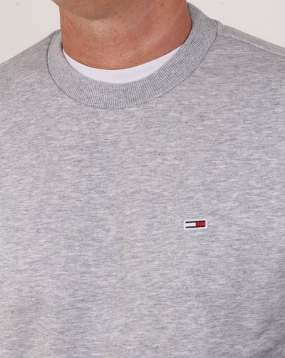 Tommy Hilfiger – Klassisches Sweatshirt mit Rundhalsausschnitt, Grau meliert