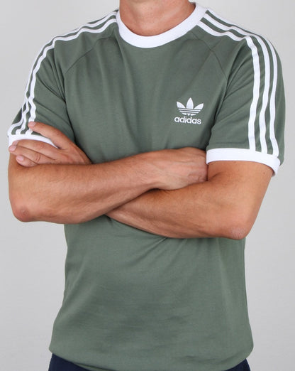 Adidas Originals 3-Streifen-T-Shirt Trace Green
