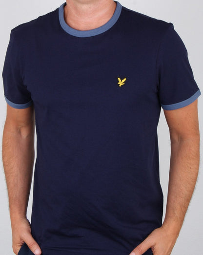 Lyle And Scott Ringer T-Shirt Marineblau/Blau