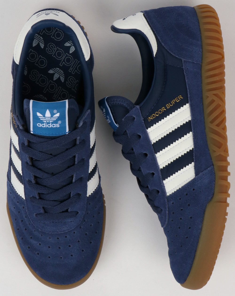 Adidas Indoor Super Trainers Marineblau/Indigo/Weiß/Gummi