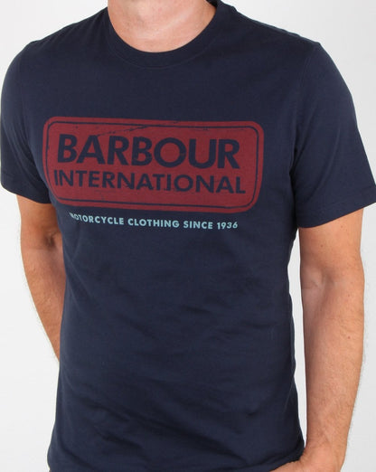 Barbour Logo T-Shirt Marineblau