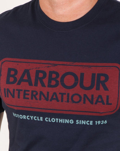Barbour Logo T-Shirt Marineblau