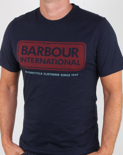 Barbour Logo T-Shirt Marineblau