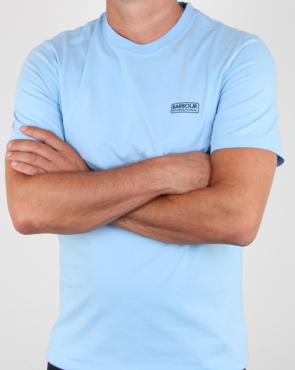 Barbour International Small Logo T-shirt Ice Blue