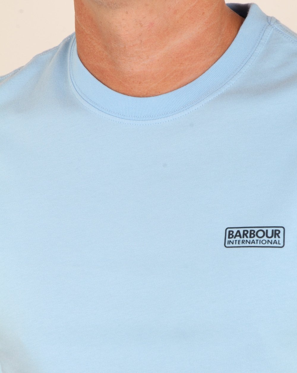 Barbour International – T-Shirt mit kleinem Logo, Eisblau