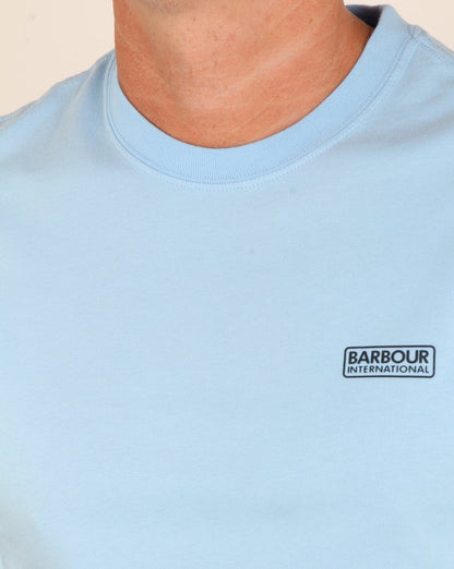 Barbour International – T-Shirt mit kleinem Logo, Eisblau