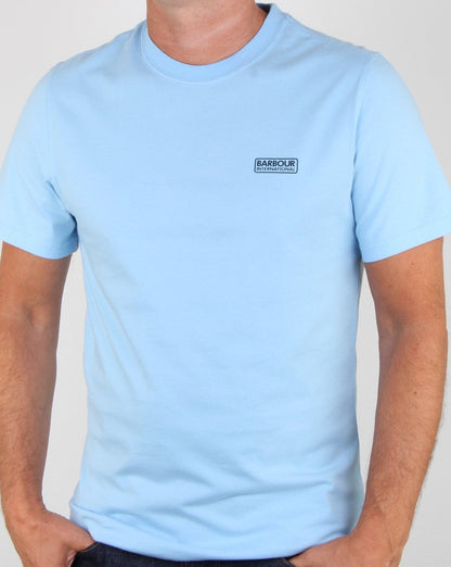 Barbour International – T-Shirt mit kleinem Logo, Eisblau