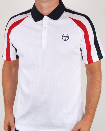 Sergio Tacchini Mcenroe Blow Poloshirt Weiß/Marineblau/Rot