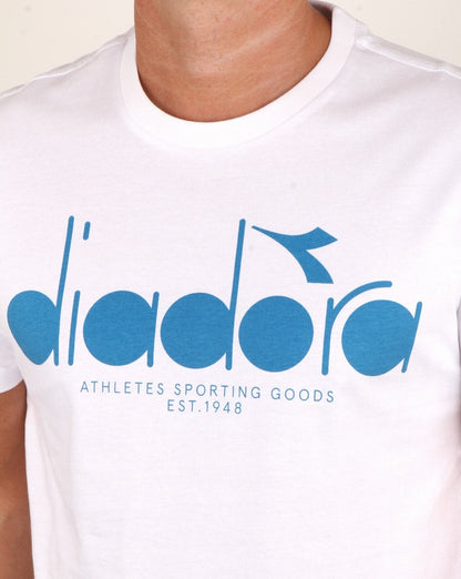 Diadora Logo T-Shirt Weiß/Blau