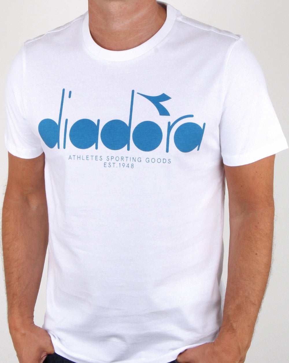 Diadora Logo T-Shirt Weiß/Blau