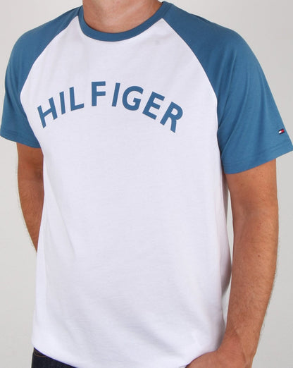 Tommy Hilfiger Raglan-Logo-T-Shirt Blau