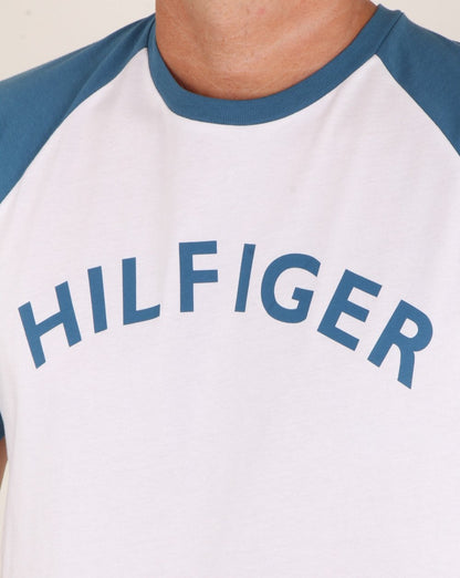 Tommy Hilfiger Raglan-Logo-T-Shirt Blau