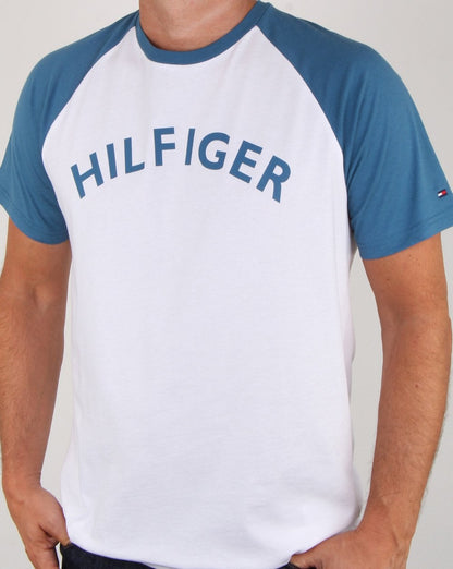 Tommy Hilfiger Raglan-Logo-T-Shirt Blau