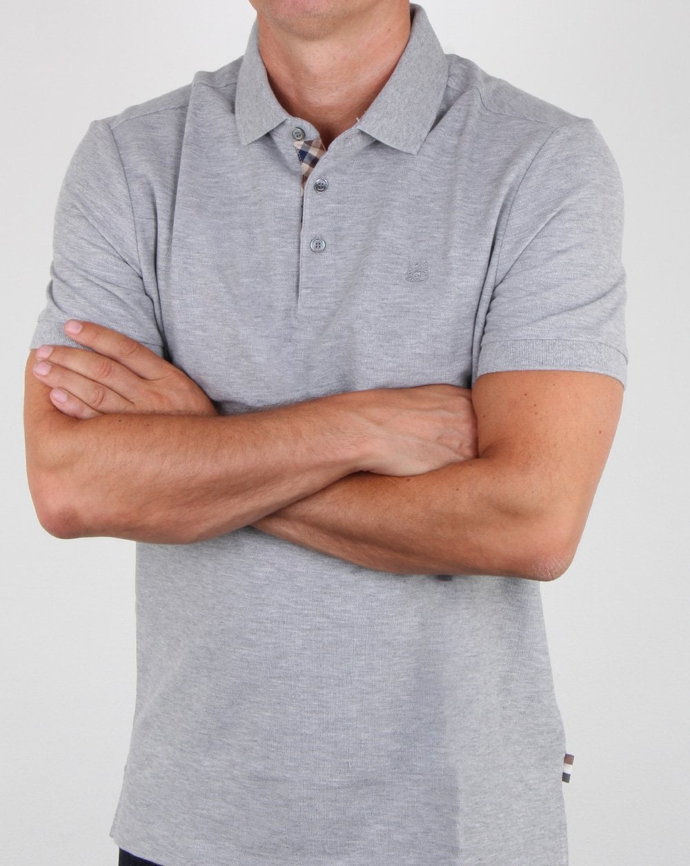 Aquascutum Hillington Polo Shirt Grey Melange