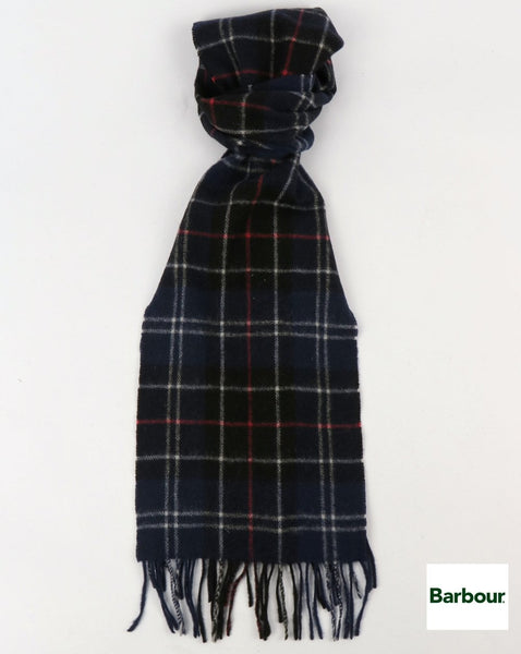 Barbour Tartan Lambswool Scarf Navy/Red