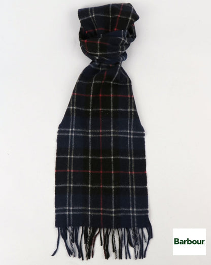 Barbour Tartan Lammwollschal Marineblau/Rot