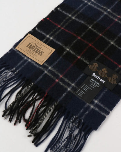 Barbour Tartan Lammwollschal Marineblau/Rot