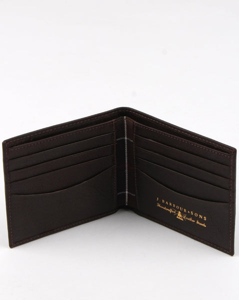 Barbour Leather Wallet Dark Brown