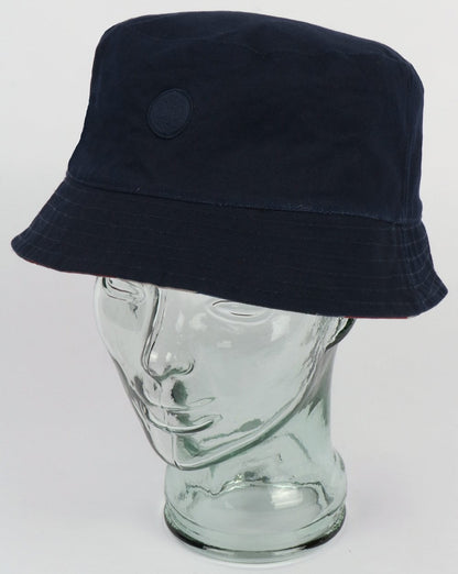Pretty Green Fischerhut mit Union Jack-Motiv, Marineblau