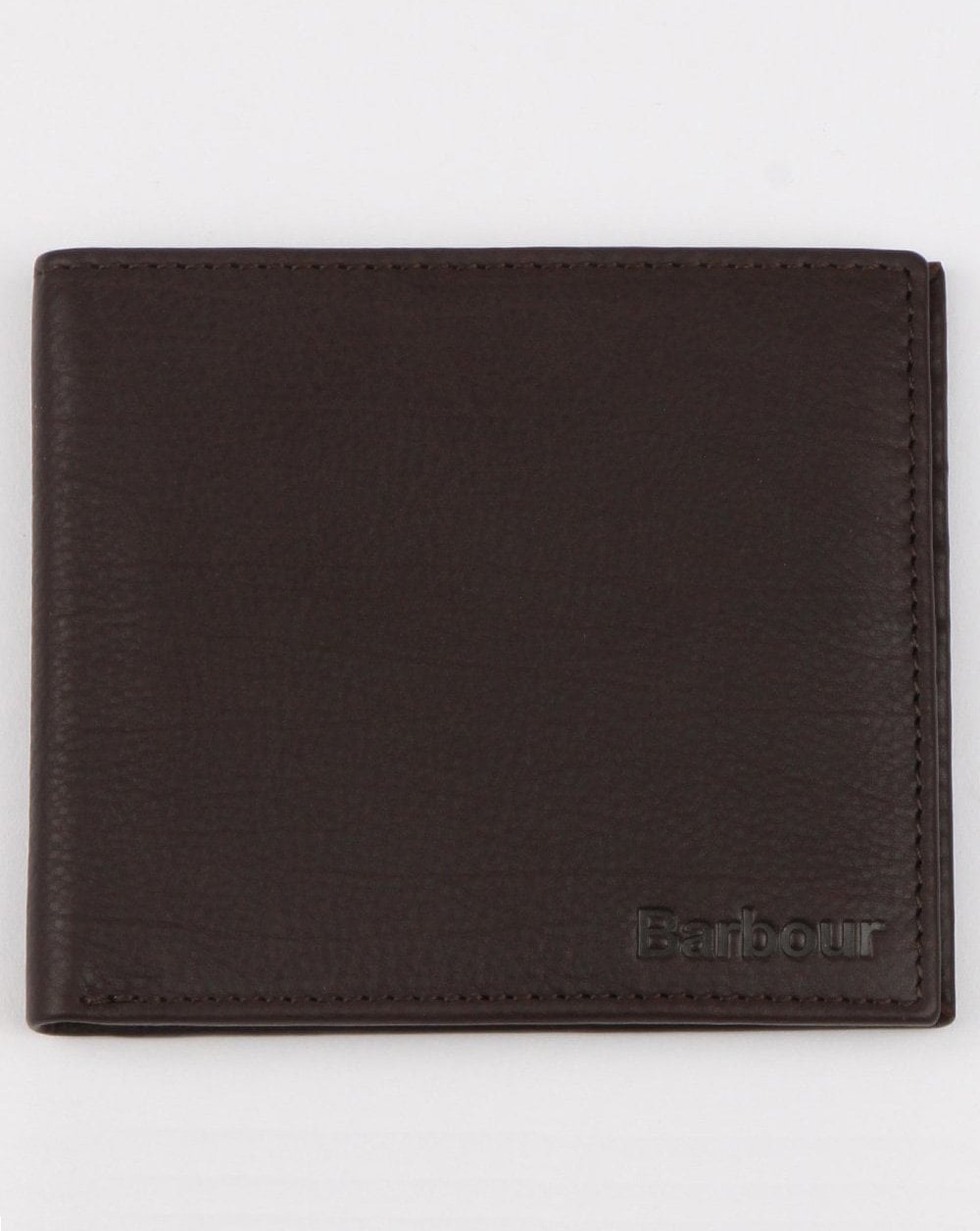 Barbour Leather Wallet Dark Brown