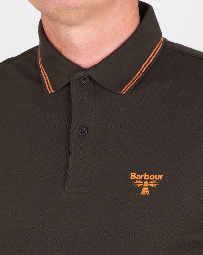 Barbour Business Beacon Tipped Poloshirt Waldgrün