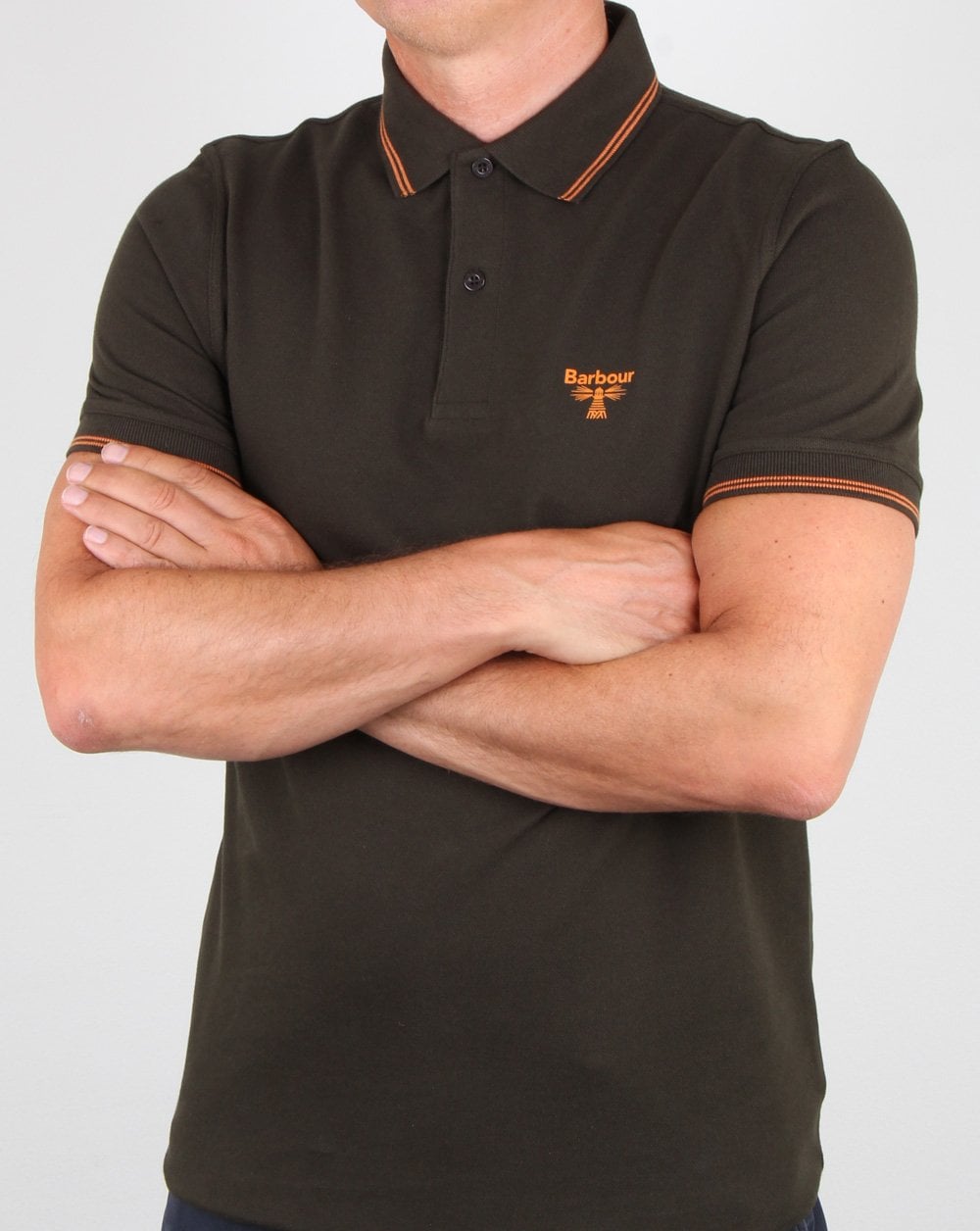 Barbour Business Beacon Tipped Polo Shirt Forest Green
