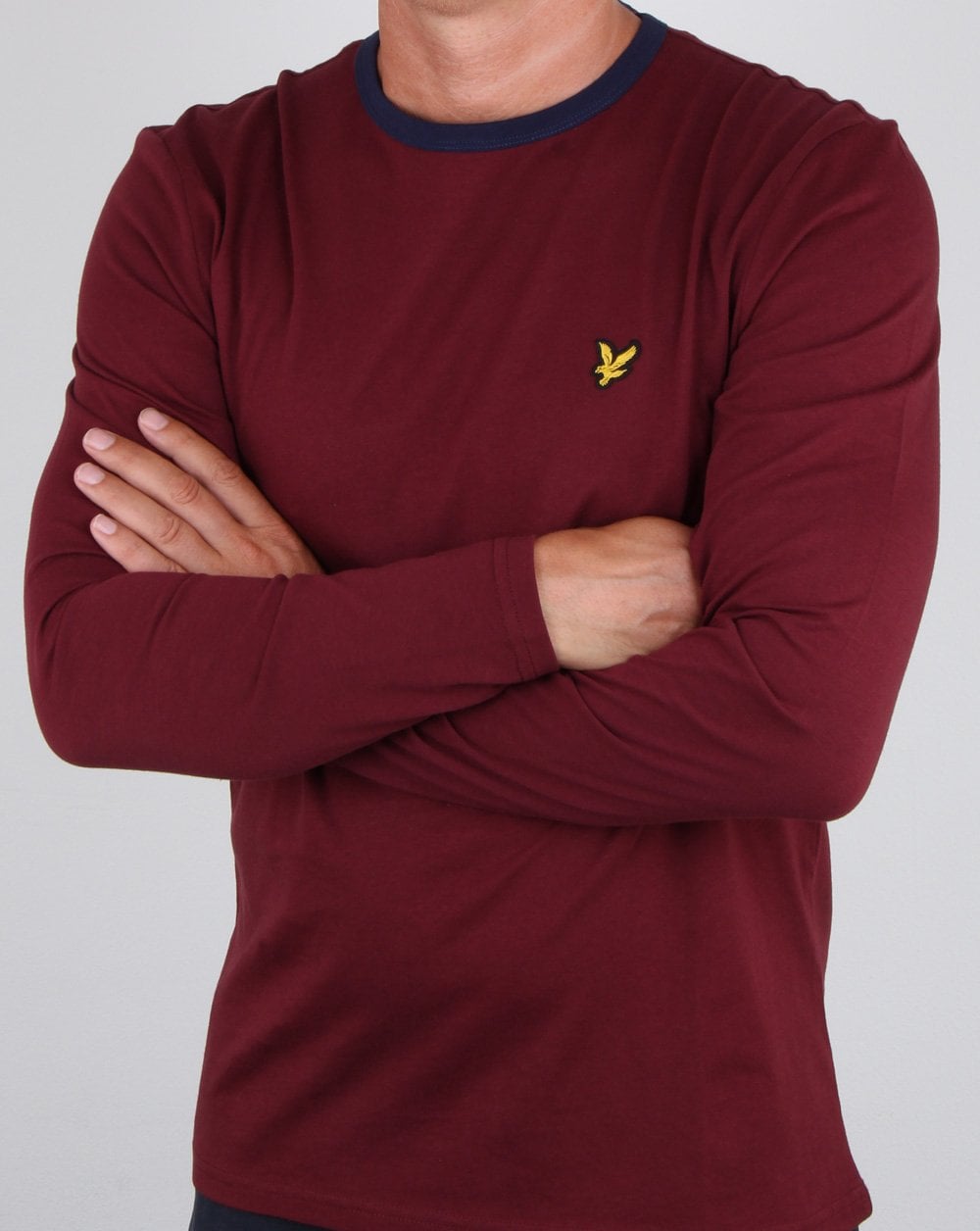 Lyle And Scott Long Sleeve Ringer T-shirt Claret Jug