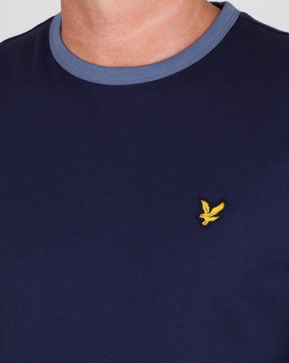 Lyle And Scott – Langärmliges Ringer-T-Shirt in Marineblau