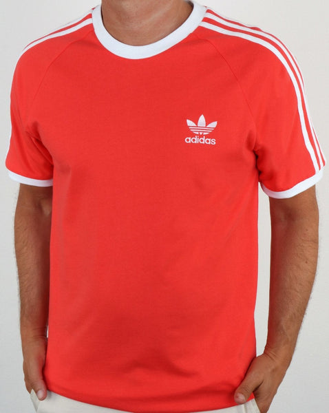 Adidas Originals Retro 3 Stripes T-Shirt B. Red
