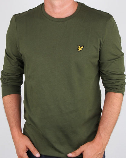 Lyle And Scott – Langärmliges T-Shirt in Waldgrün