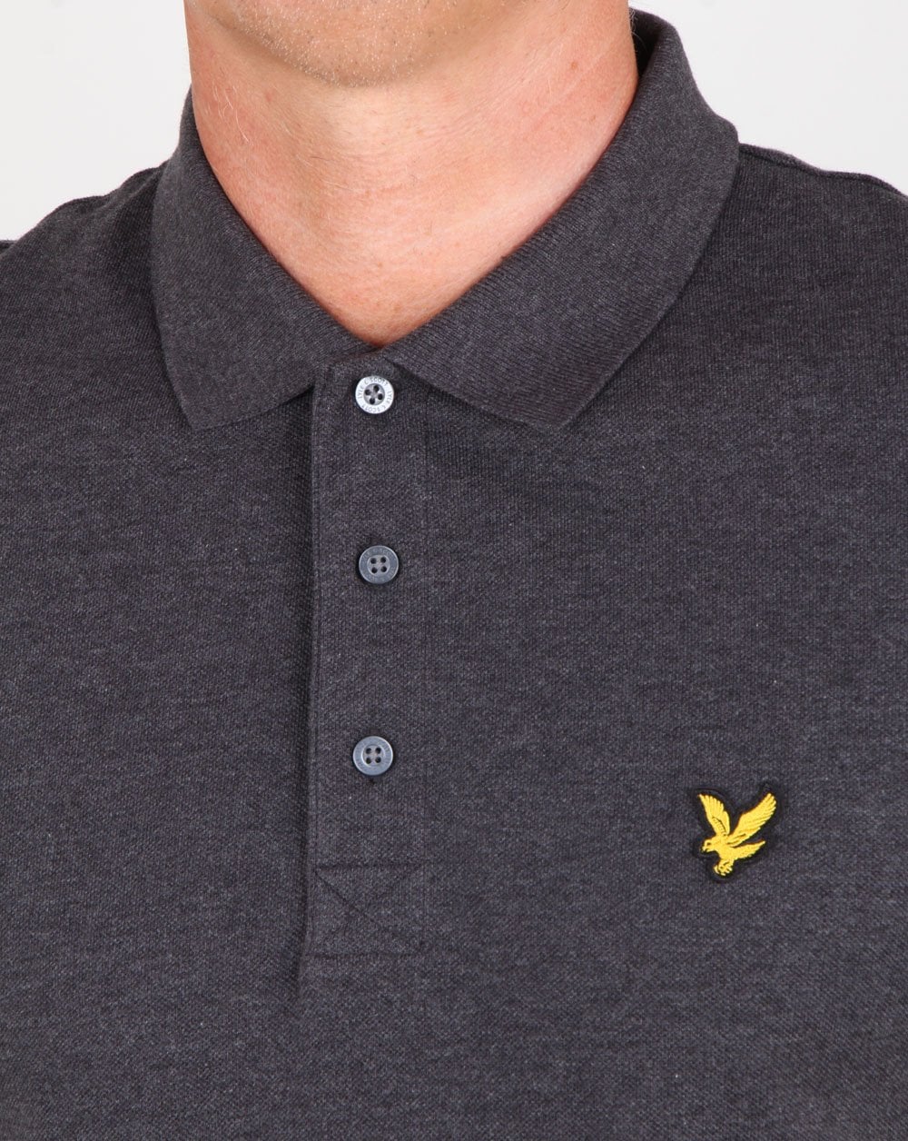 Lyle And Scott Polo Shirt Charcoal Marl