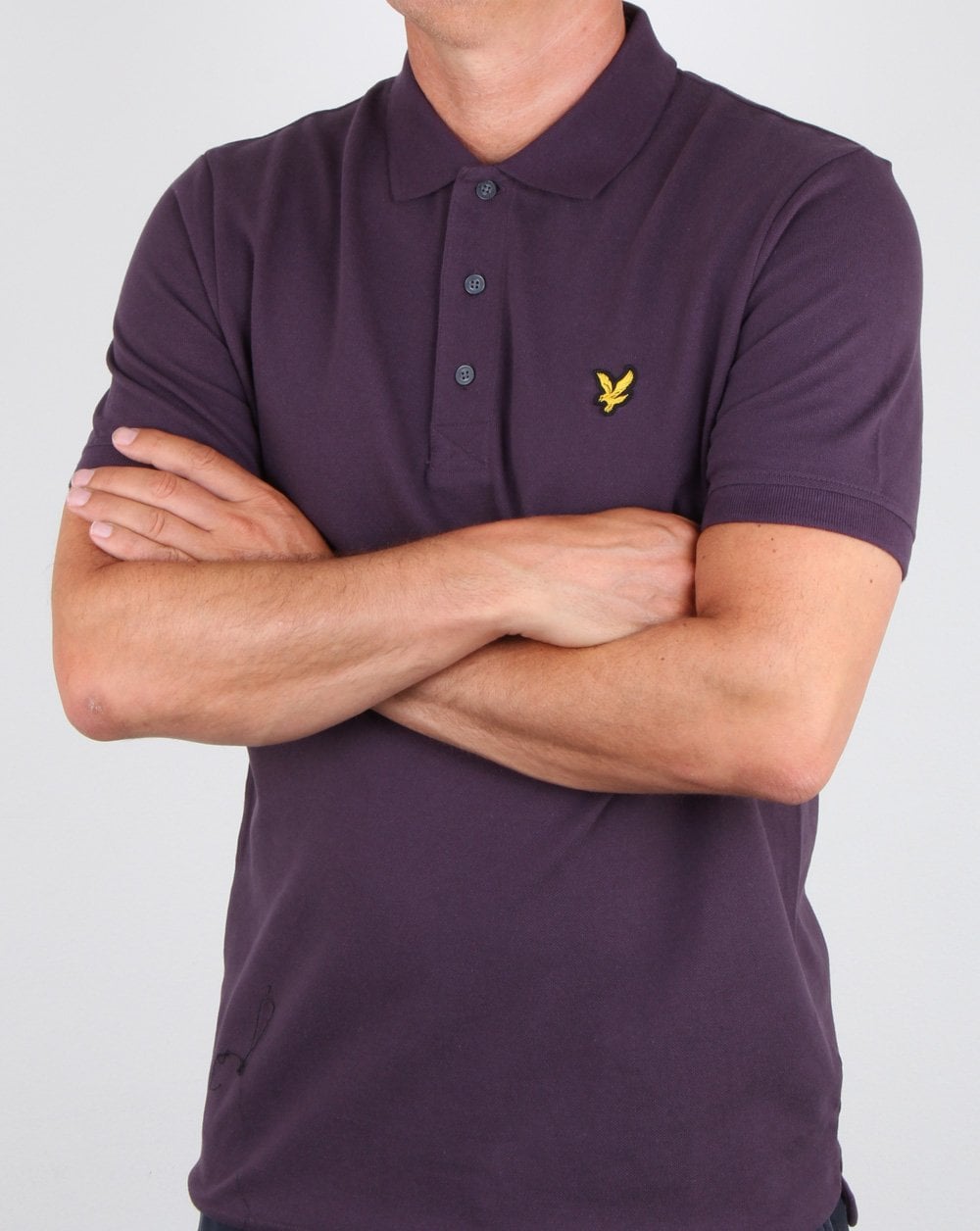 Lyle And Scott Poloshirt, dunkles Pflaumenblau