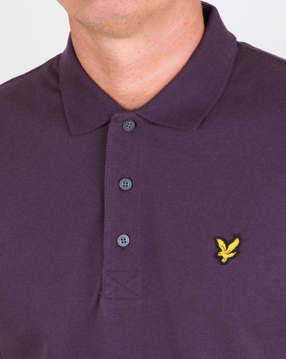 Lyle And Scott Poloshirt, dunkles Pflaumenblau