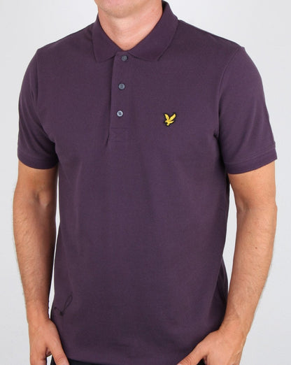 Lyle And Scott Poloshirt, dunkles Pflaumenblau