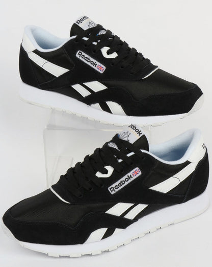 Reebok Classic Nylon Sneaker Schwarz/Weiß