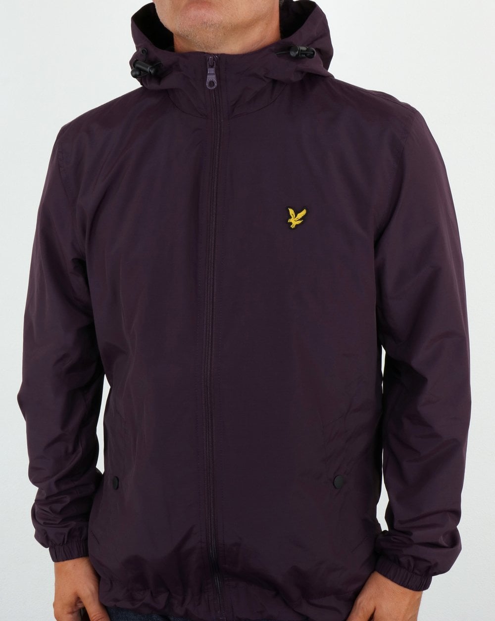 Lyle And Scott – Durchgehende Kapuzenjacke mit Reißverschluss, dunkles Pflaumenblau