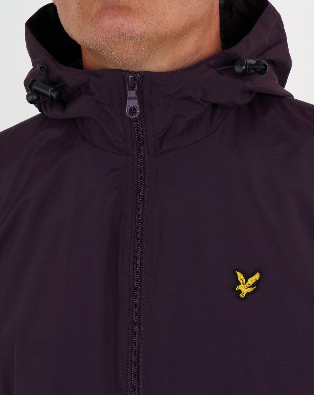 Lyle And Scott – Durchgehende Kapuzenjacke mit Reißverschluss, dunkles Pflaumenblau