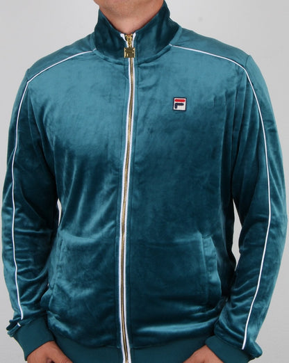 Fila Vintage Finest Velours Trainingsjacke Atlantic Blue