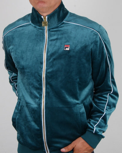 Fila Vintage Finest Velours Trainingsjacke Atlantic Blue